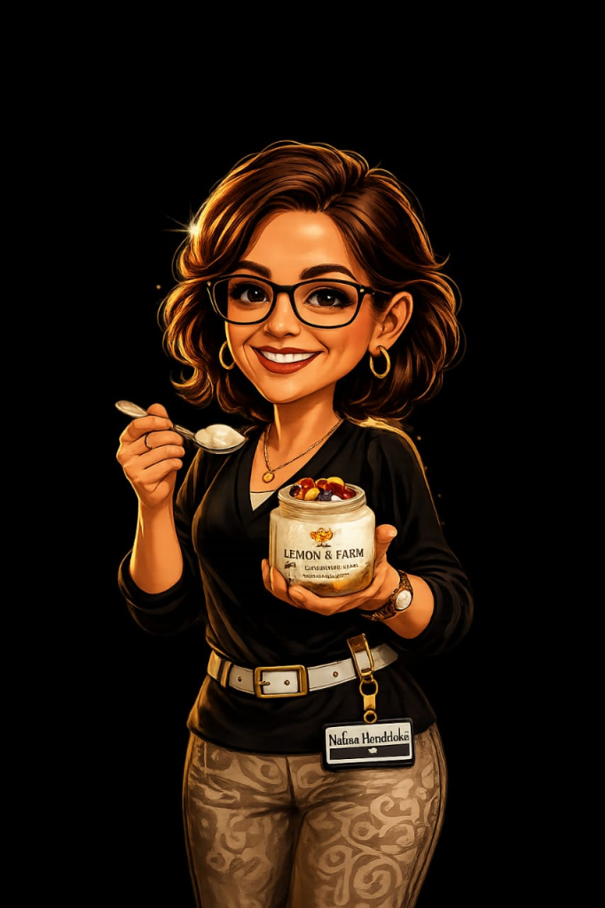 Nafisa from Lemon 3 Farm, hand-crafted Greek yoghurt